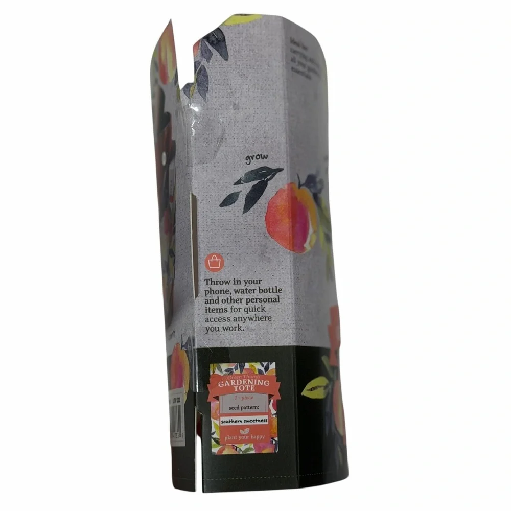 Seed & Sprout Garden Utility Tote Bag I. Southern Sweetness NWT 🍊🍋